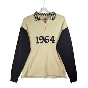 4hunnid 1964 Impala Long Sleeve Polo Black White Men’s Size Extra Large XL USED